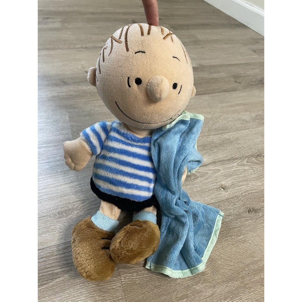 Peanuts Linus Plush Doll Vintage Charlie Brown RARE 13" Toy